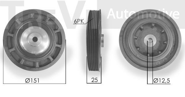 TREVI AUTOMOTIVE skriemulys, alkūninis velenas PC1174